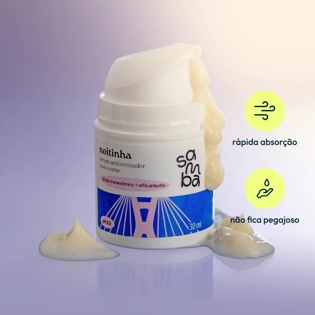 Noitinha sérum noturno feito para peles brasileiras pela Samba Skincare — pH 5,0