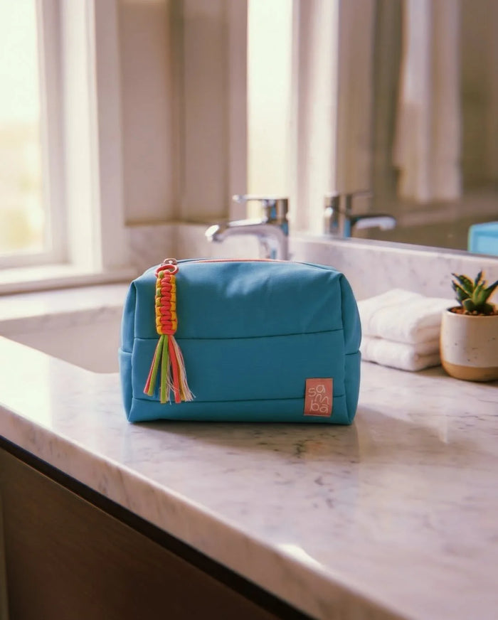 Necessaire azul de presente